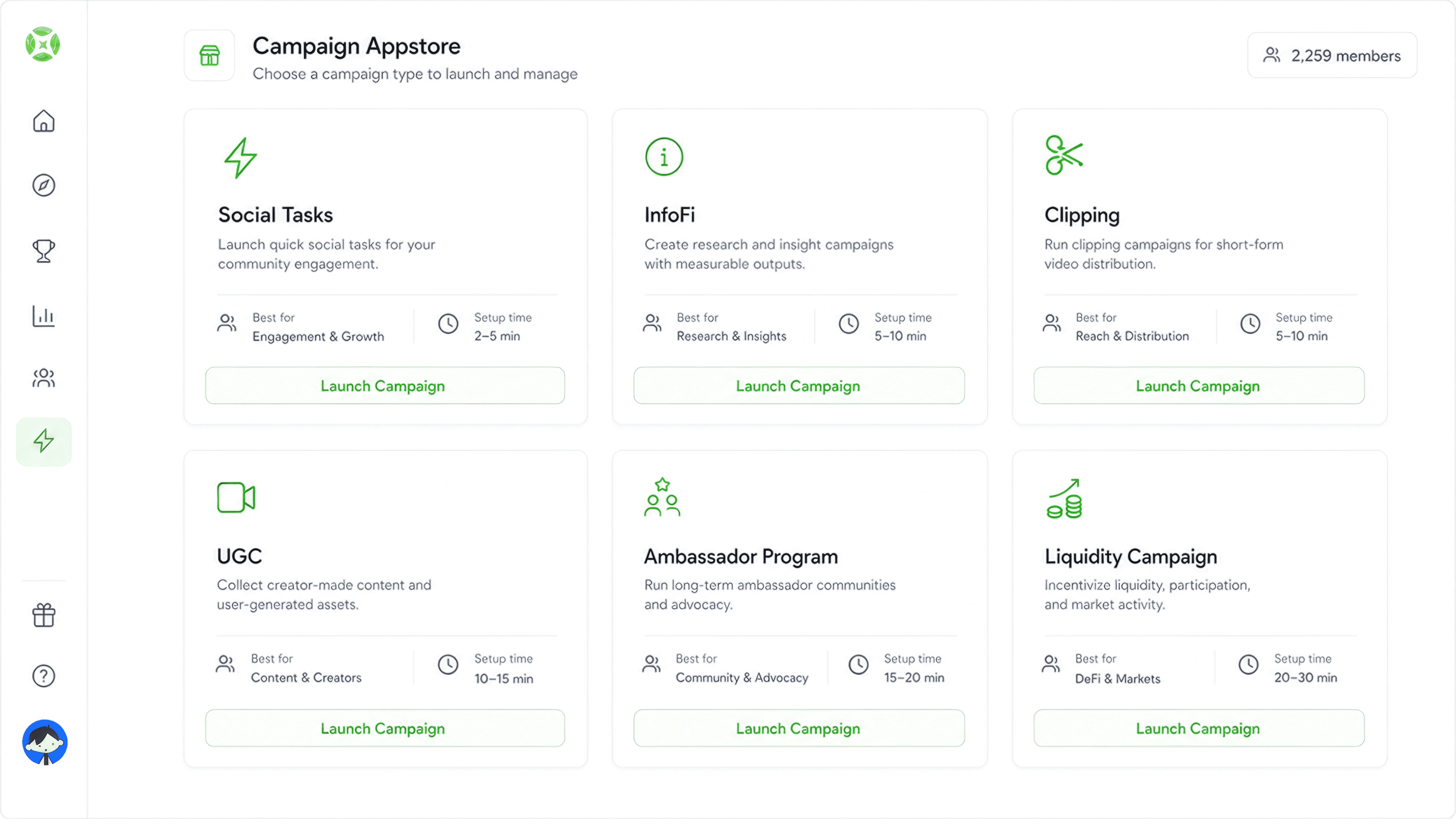 Airaa campaign app store dashboard